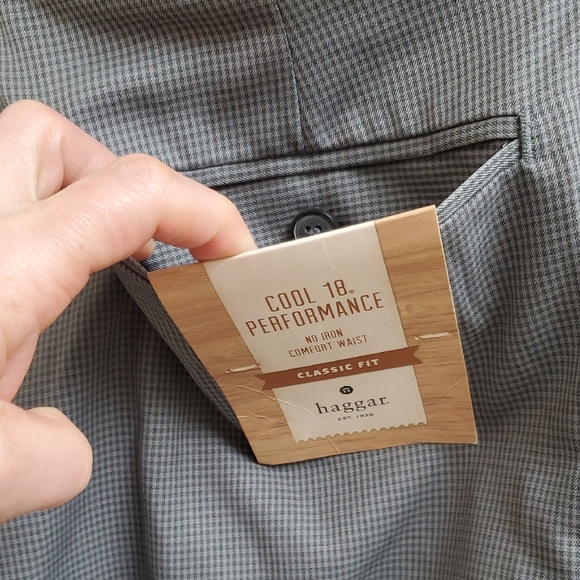 New With Tags Men's Haggar Gray Dress Pants Size 36W 30L - Picture 7 of 11